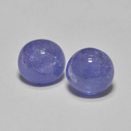 Gemme di Tanzanite Intenso Viola Blu naturale da 1.18 ct, Taglio rotondo, Traslucido