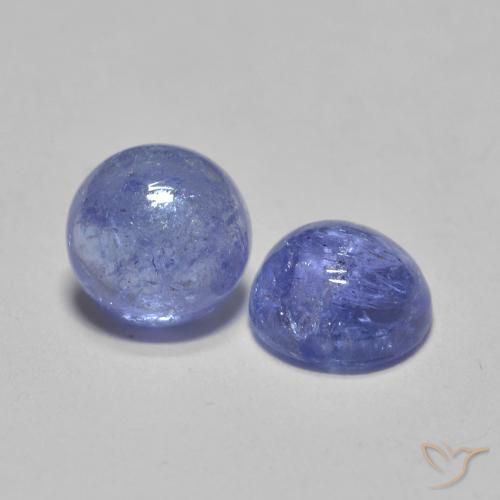 Gemme di Tanzanite Intenso Viola Blu naturale da 1.33 ct, Rotondo, Traslucido