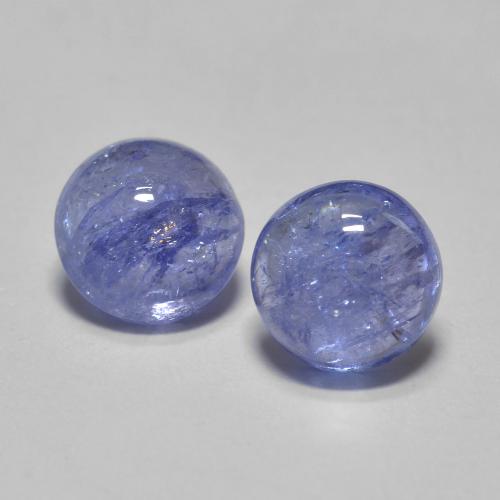 Tanzanite naturale blu da 1,18 ct, taglio rotondo, traslucido