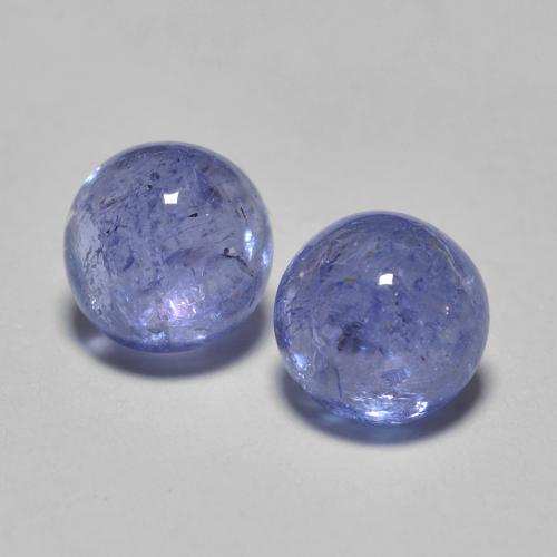 Tanzanite naturale blu da 1,33 ct, taglio rotondo, traslucido