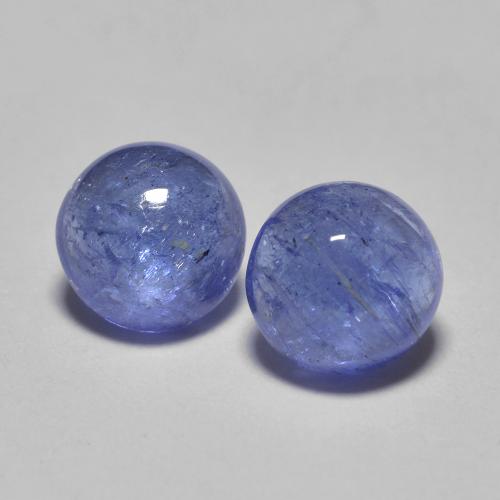 Tanzanite naturale blu da 1,38 ct, taglio rotondo, traslucido