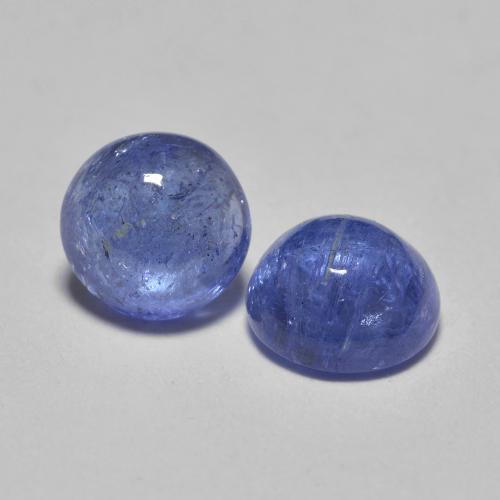 Tanzanite naturale blu da 1,38 ct, taglio rotondo, traslucido