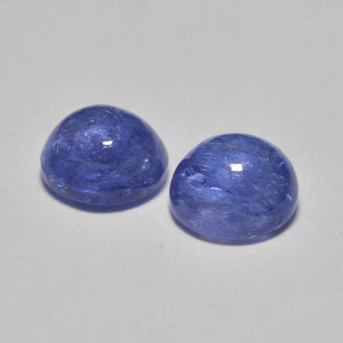 Tanzanite naturale blu da 1,38 ct, taglio rotondo, traslucido