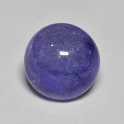 Tanzanite Viola Intenso naturale da 3.92 ct, Taglio rotondo, Traslucido