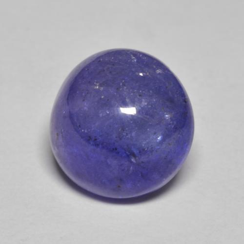 Tanzanite Viola Intenso naturale da 3.92 ct, Taglio rotondo, Traslucido
