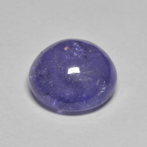 Tanzanite Viola Intenso naturale da 3.92 ct, Taglio rotondo, Traslucido