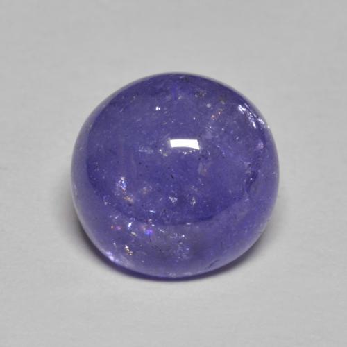 Tanzanite Blu argenteo naturale da 3.42 ct, Taglio rotondo, Traslucido