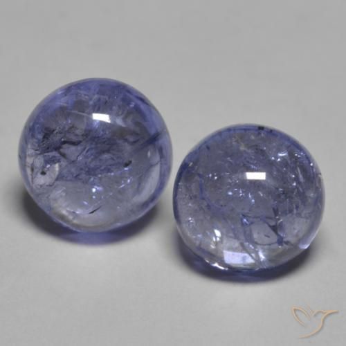 2.17ctw Naturale Blu argenteo Tanzanite, Rotondo, Trasparente, Photo A