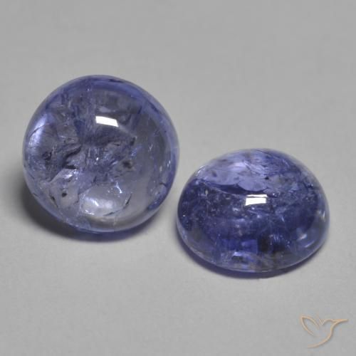 Gemme di Tanzanite Blu argenteo naturale da 2.17 ct, Rotondo, Trasparente