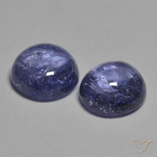 Gemme di Tanzanite Blu argenteo naturale da 2.17 ct, Rotondo, Trasparente