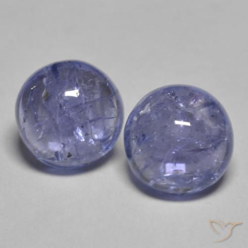 2.01ctw Naturale Blu argenteo Tanzanite, Rotondo, Trasparente