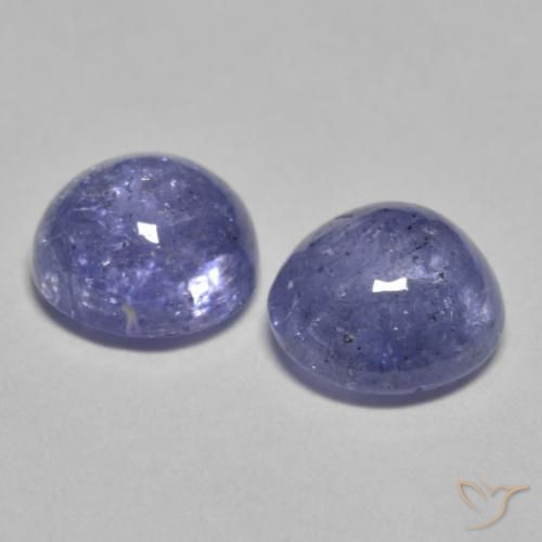 Gemme di Tanzanite Viola bluastro naturale da 2.07 ct, Rotondo, Trasparente