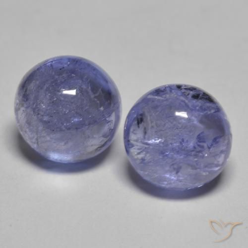 Tanzanite naturale blu da 2,37 ct, taglio rotondo, traslucido