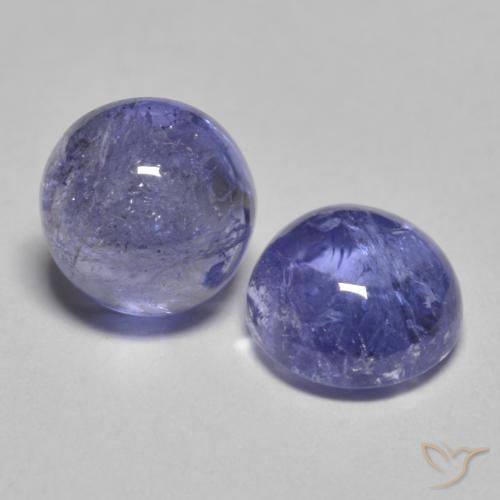 Tanzanite naturale blu da 2,37 ct, taglio rotondo, traslucido