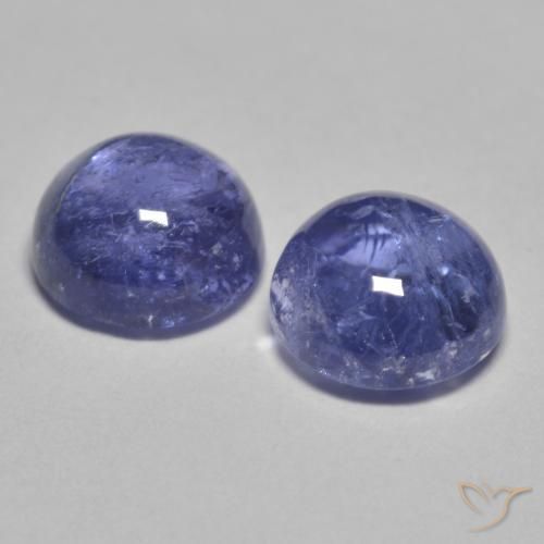 Tanzanite naturale blu da 2,37 ct, taglio rotondo, traslucido