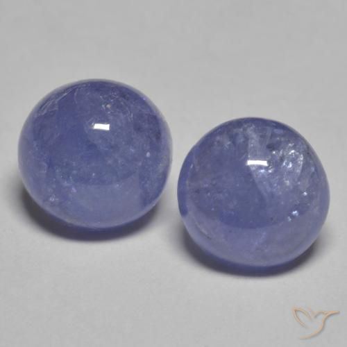 2.20ctw Naturale Blu argenteo Tanzanite, Rotondo, Traslucido