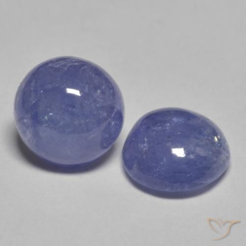 Gemme di Tanzanite Blu argenteo naturale da 2.20 ct, Rotondo, Traslucido