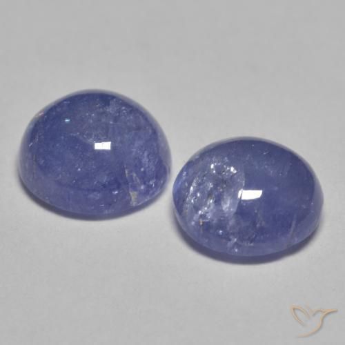 Gemme di Tanzanite Blu argenteo naturale da 2.20 ct, Rotondo, Traslucido