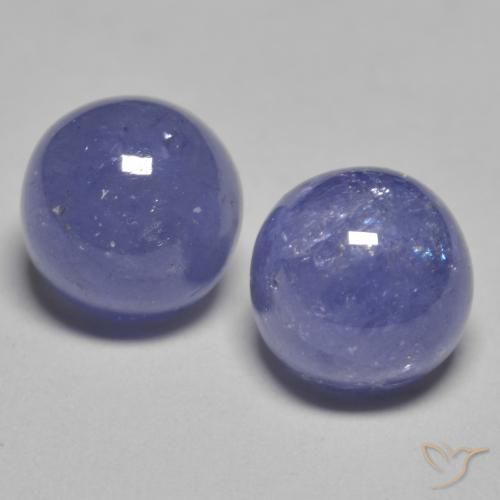 Tanzanite naturale blu da 2,46 ct, taglio rotondo, traslucido