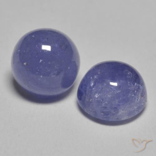 Tanzanite naturale blu da 2,46 ct, taglio rotondo, traslucido