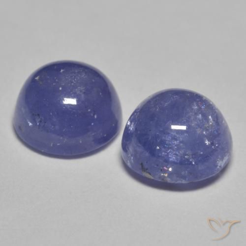 Tanzanite naturale blu da 2,46 ct, taglio rotondo, traslucido