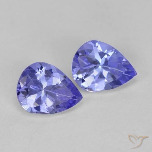 Tanzanite naturale blu da 0,63 ct, taglio a pera, VS