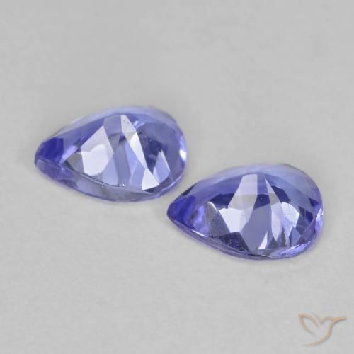 Tanzanite naturale blu da 0,63 ct, taglio a pera, VS