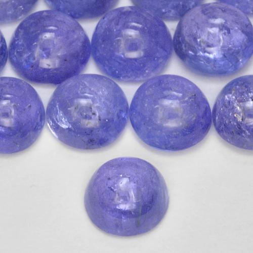 Tanzanite Blu scuro naturale da 0.63 ct, Rotondo, Traslucido