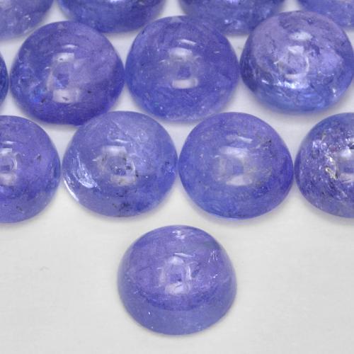 Tanzanite Blu scuro naturale da 0.63 ct, Rotondo, Traslucido