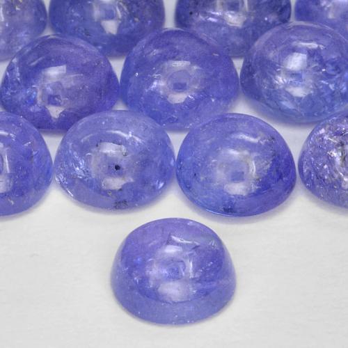 Tanzanite Blu scuro naturale da 0.63 ct, Rotondo, Traslucido