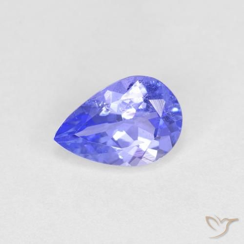 0.48ct Naturale Blu medio Tanzanite, Forma a pera, VS