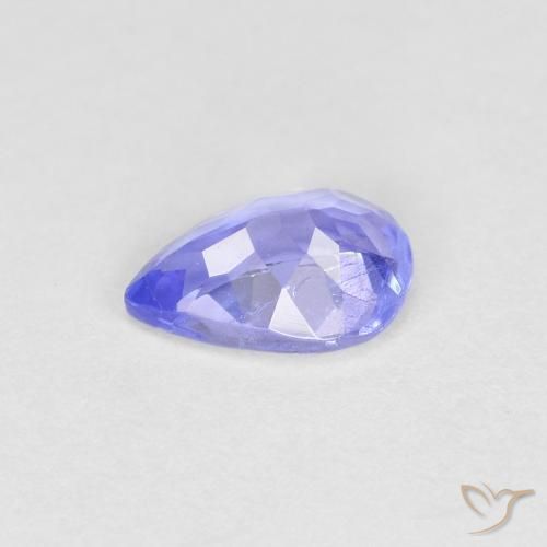 Tanzanite Blu medio naturale da 0.48 ct, Forma a pera, VS