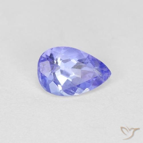 0.42ct Naturale Viola Blu Tanzanite, Forma a pera, VS