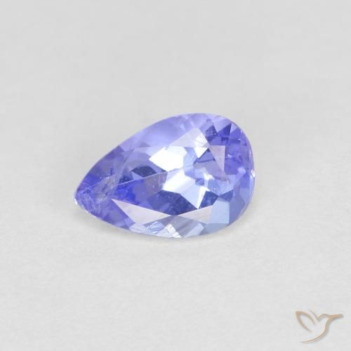 Tanzanite Viola Blu naturale da 0.42 ct, Forma a pera, VS
