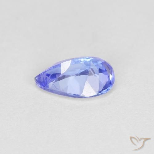 Tanzanite Viola Blu naturale da 0.42 ct, Forma a pera, VS
