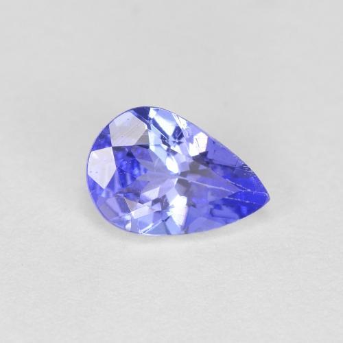 Tanzanite naturale blu da 0,45 ct, taglio a pera, VS
