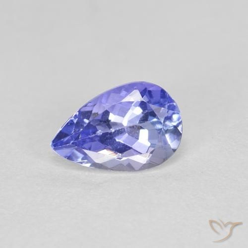0.46ct Naturale Blu medio Tanzanite, Forma a pera, VVS-VS