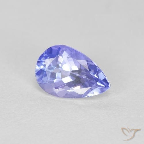 Tanzanite Blu medio naturale da 0.46 ct, Forma a pera, VVS-VS