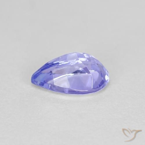 Tanzanite Blu medio naturale da 0.46 ct, Forma a pera, VVS-VS