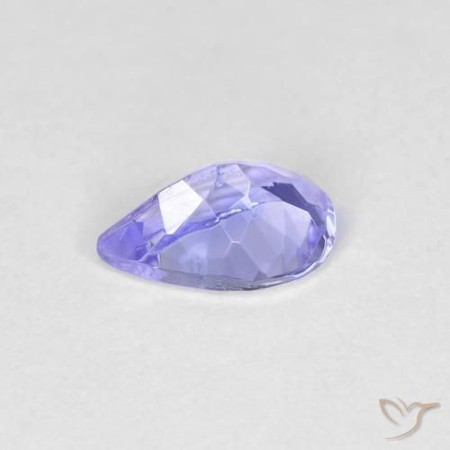 Tanzanite Azzurro naturale da 0.42 ct, Forma a pera, VVS-VS