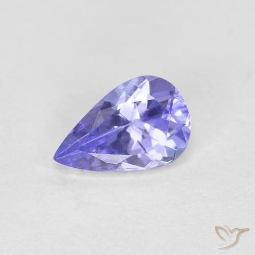 0.41ct Naturale Azzurro Tanzanite, Forma a pera, VVS-VS