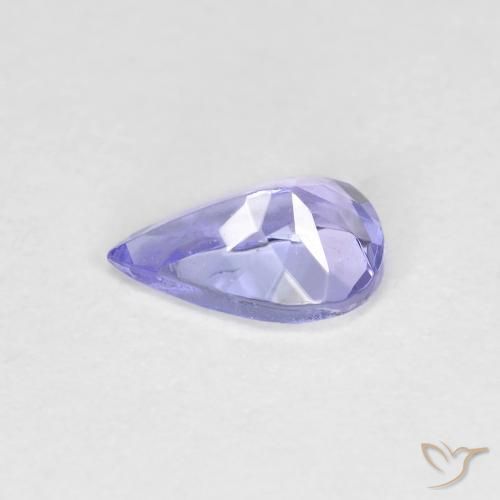Tanzanite Azzurro naturale da 0.41 ct, Forma a pera, VVS-VS