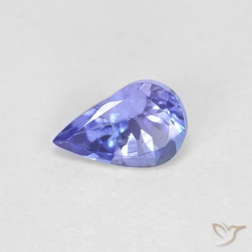 0.42ct Naturale Intenso Viola Blu Tanzanite, Forma a pera, VVS-VS