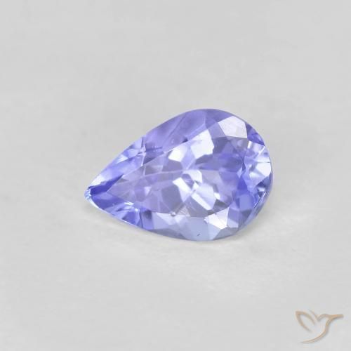 0.40ct Naturale Intenso Viola Blu Tanzanite, Forma a pera, VVS-VS