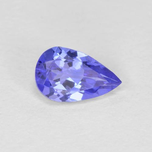 Tanzanite Viola Blu naturale da 0.39 ct, Forma a pera, VVS-VS