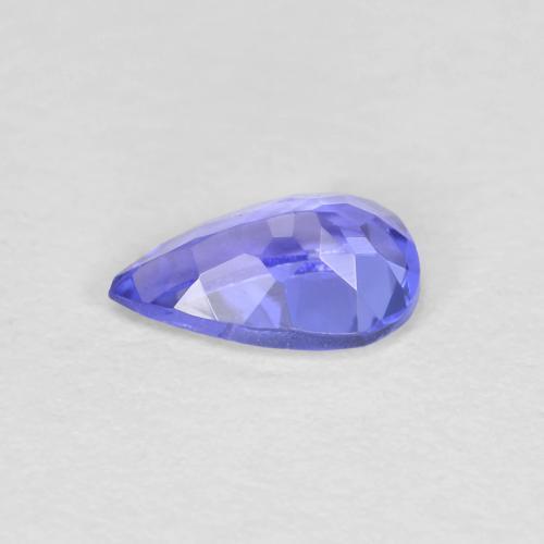 Tanzanite Viola Blu naturale da 0.39 ct, Forma a pera, VVS-VS
