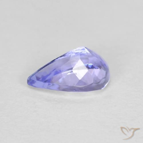 Tanzanite Viola Blu naturale da 0.47 ct, Forma a pera, VVS-VS