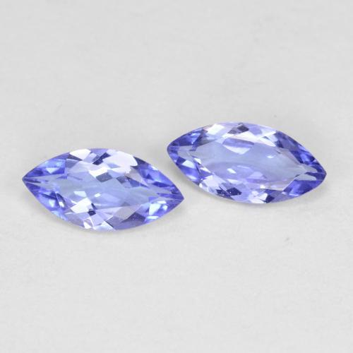 Gemme di Tanzanite Intenso Viola Blu naturale da 0.66 ct, Taglio marquise, VVS-VS