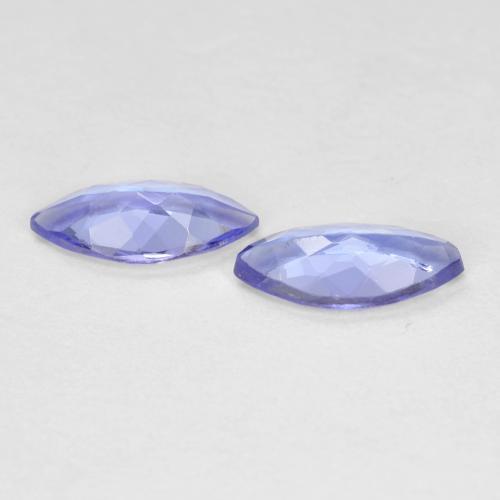 Gemme di Tanzanite Intenso Viola Blu naturale da 0.66 ct, Taglio marquise, VVS-VS