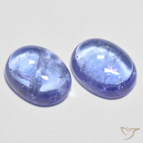 Gemme di Tanzanite Viola elettrico blu naturale da 3.14 ct, Ovale, Trasparente